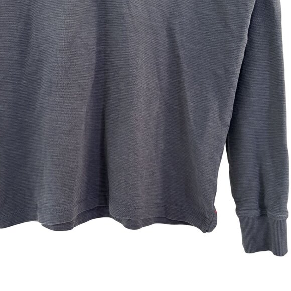 JACHS New York Tribeca Mens Hoodie Henley Long Sleeve 100%Cotton Gray Pullover M - Picture 3 of 7